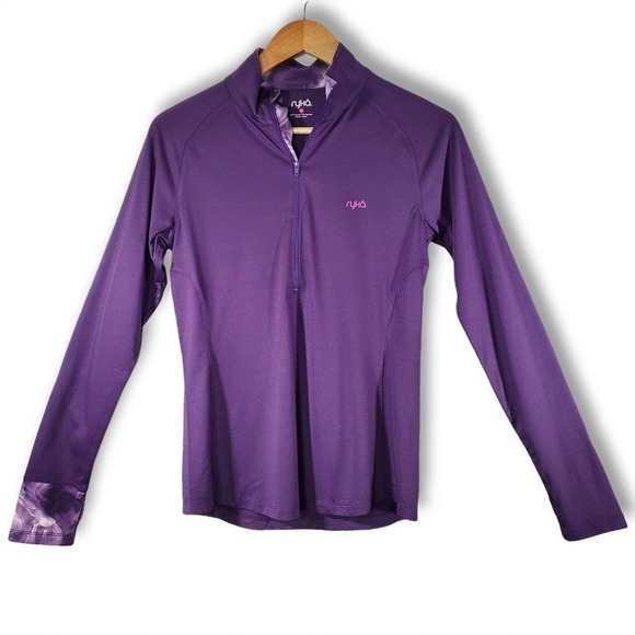 Ryka Odyssey Raglan Long Sleeve Quarter Zip Pullover Purple Size Small - Picture 1 of 8